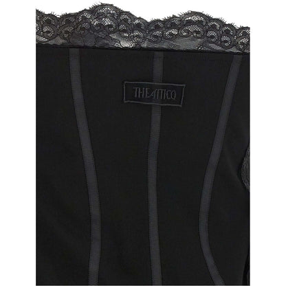 The Attico Black Polyamide Short Dress
