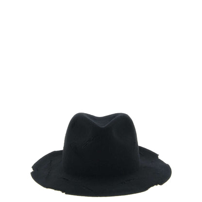 Yohji Yamamoto Black Wool Fedora