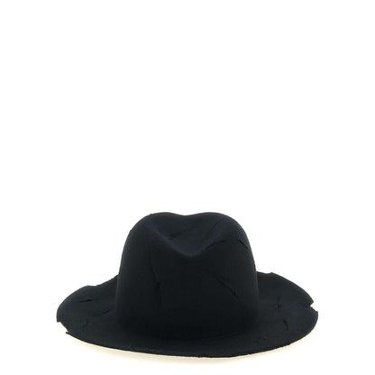 Yohji Yamamoto Black Wool Fedora