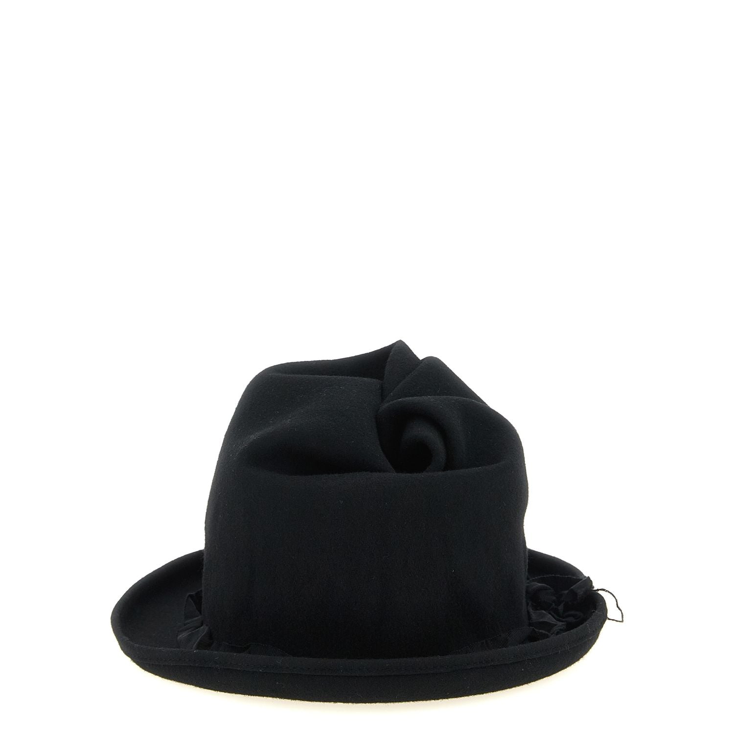Yohji Yamamoto Black Wool Fedora