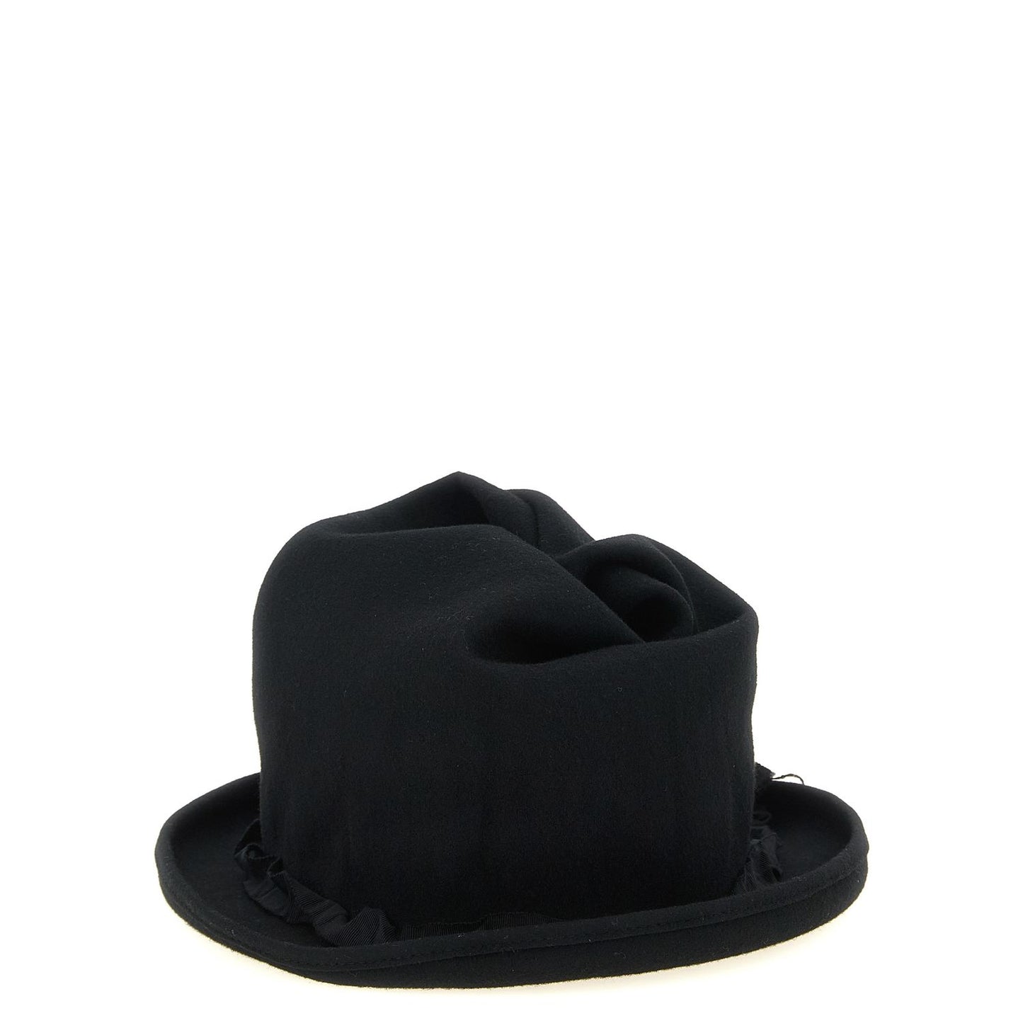 Yohji Yamamoto Black Wool Fedora