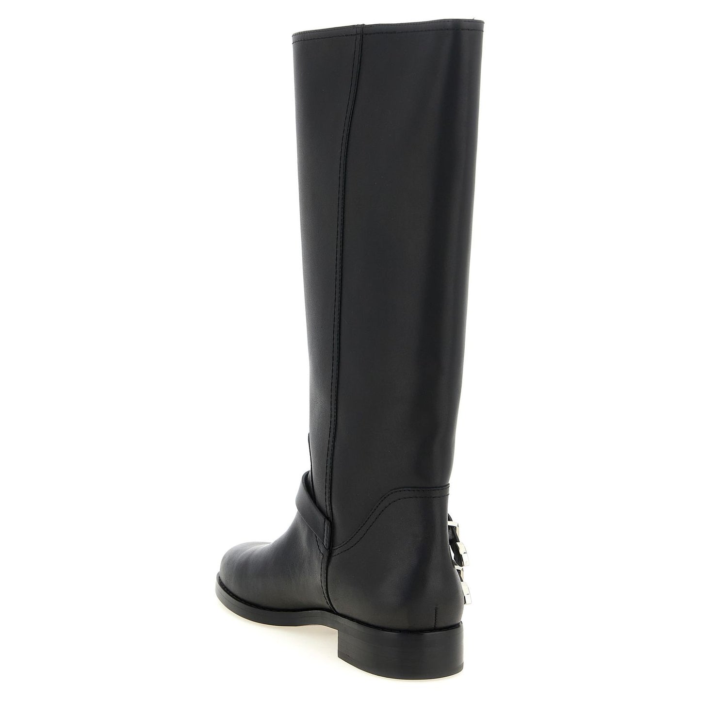 PINKO Black Cowhide Over The Knee