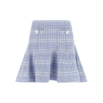 Self-Portrait Blue Cotton Long Skirt