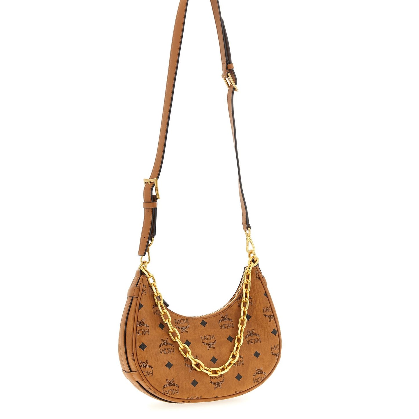 MCM Brown Polyethylene Shoulder Bag