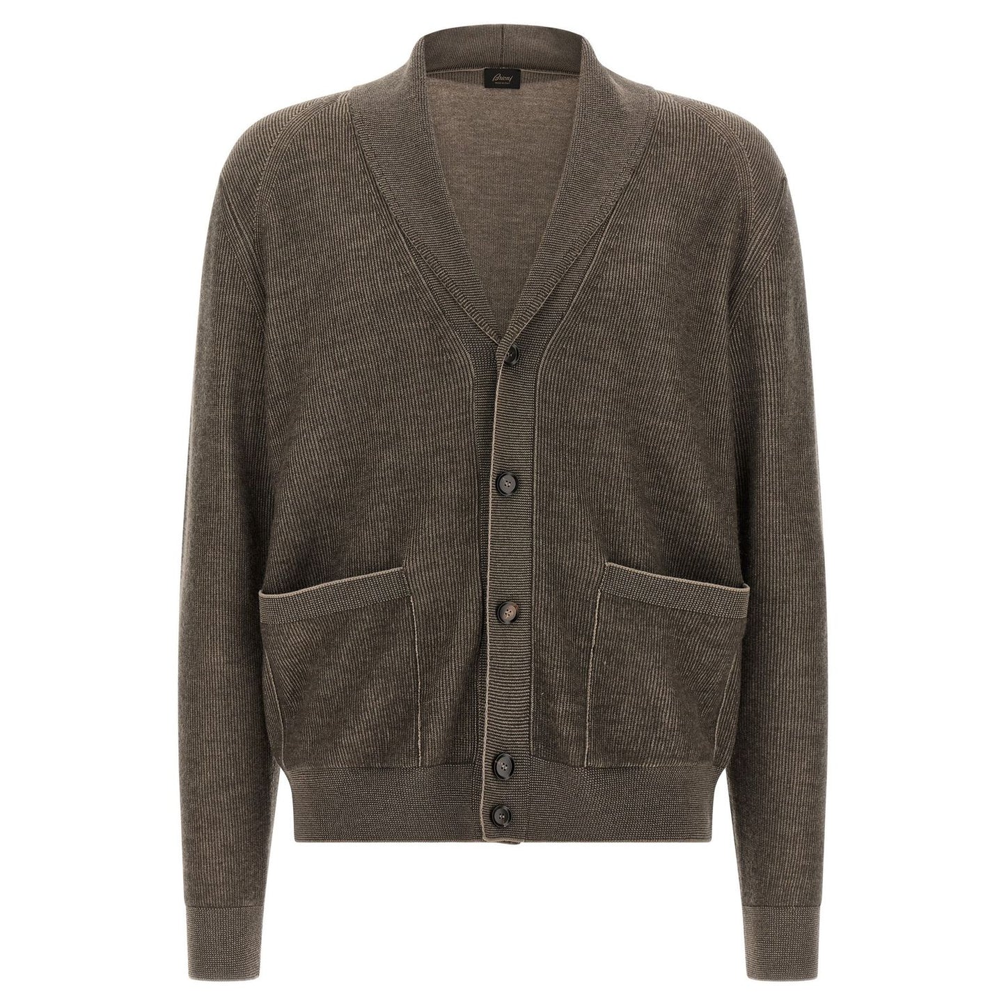 Brioni Brown Cashmere Cardigan