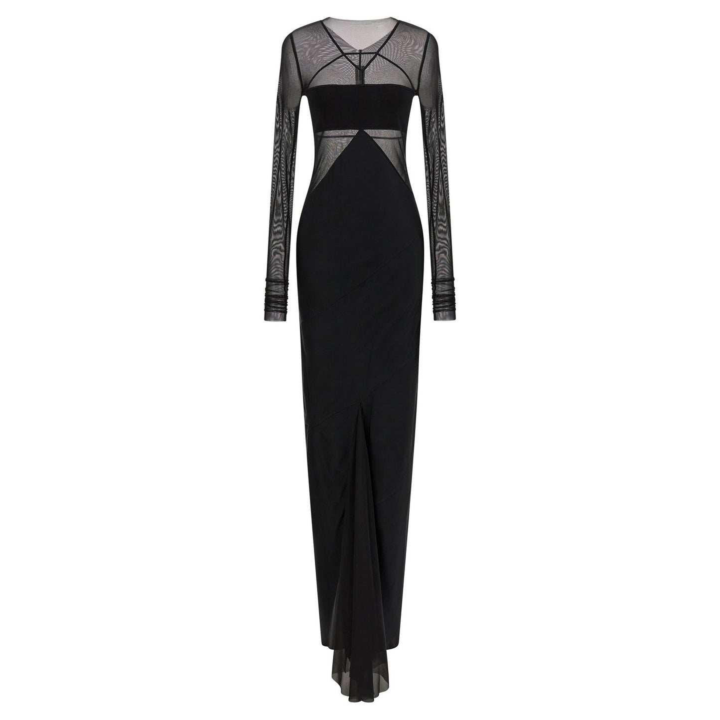 Rick Owens Black Nylon Long Dress