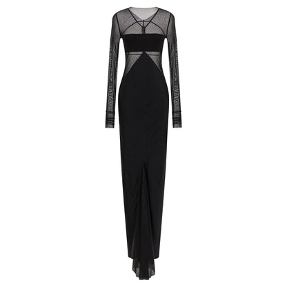 Rick Owens Black Nylon Long Dress