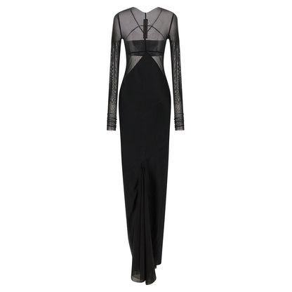 Rick Owens Black Nylon Long Dress