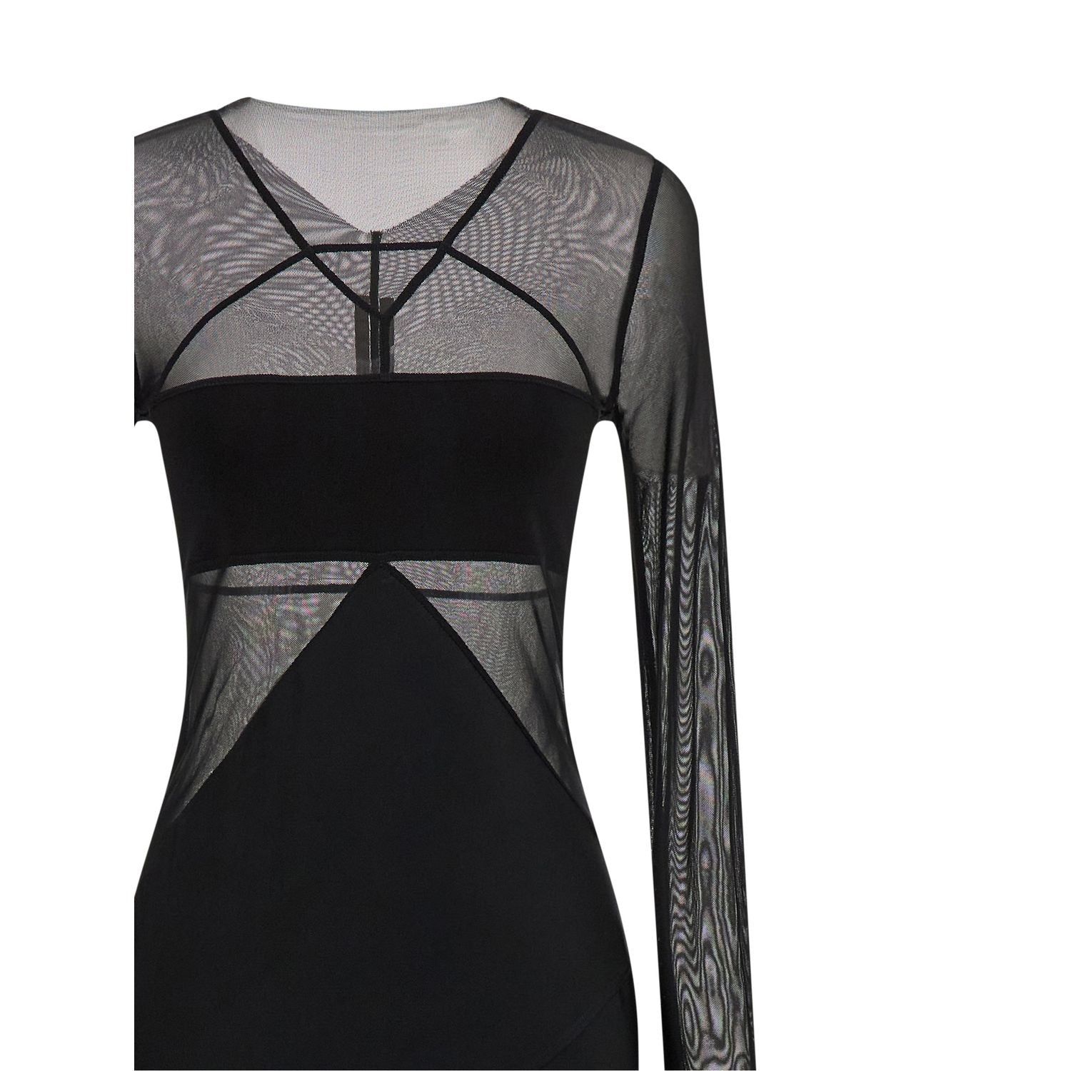 Rick Owens Black Nylon Long Dress