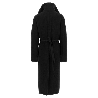 Rick Owens Black Marabou Coat