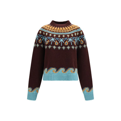 Alanui Bordeaux Wool Oves Aries Sweatshirt