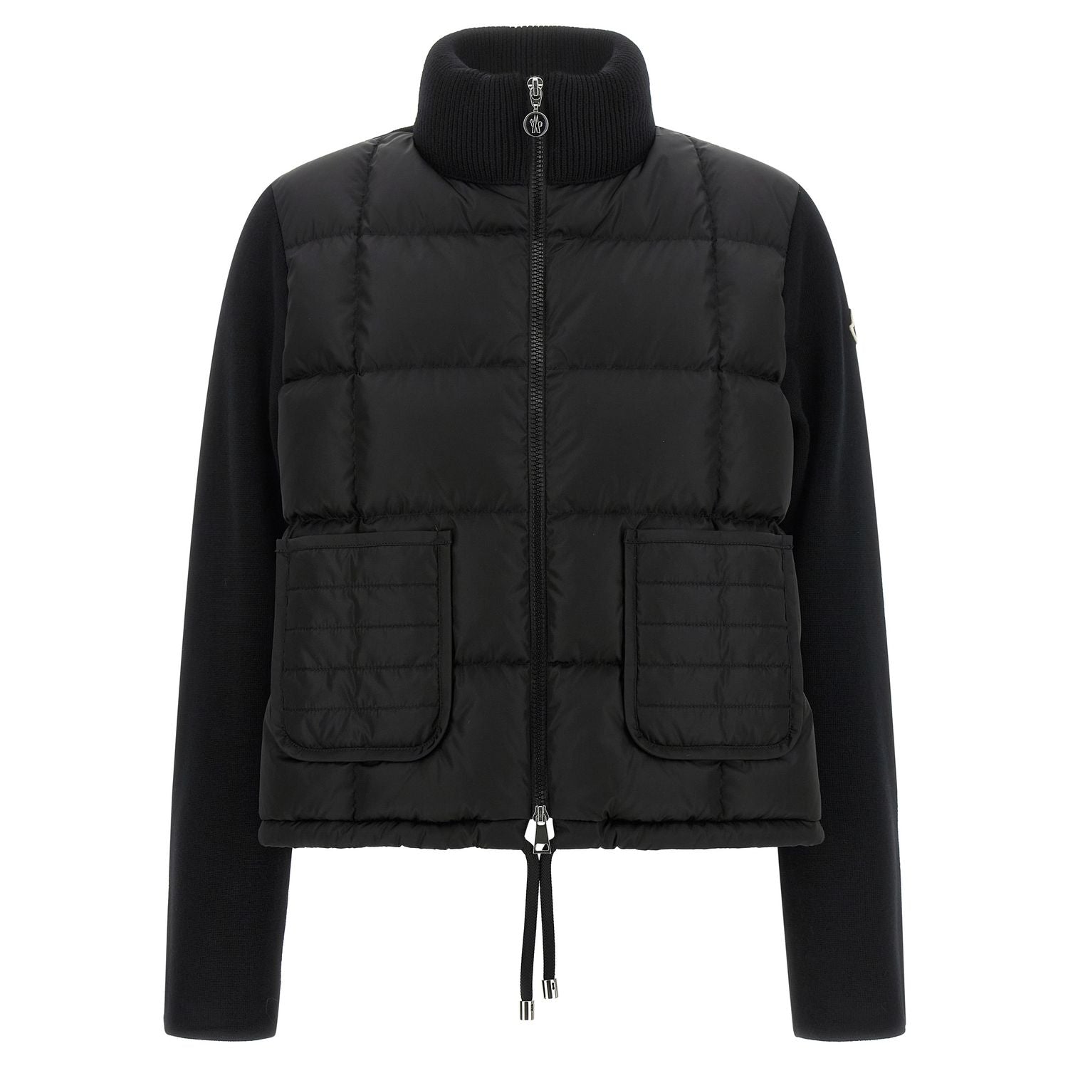 Moncler Black Virgin Wool Cardigan