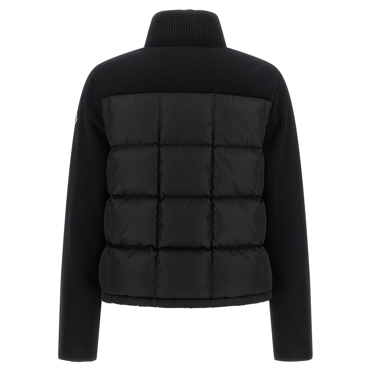 Moncler Black Virgin Wool Cardigan