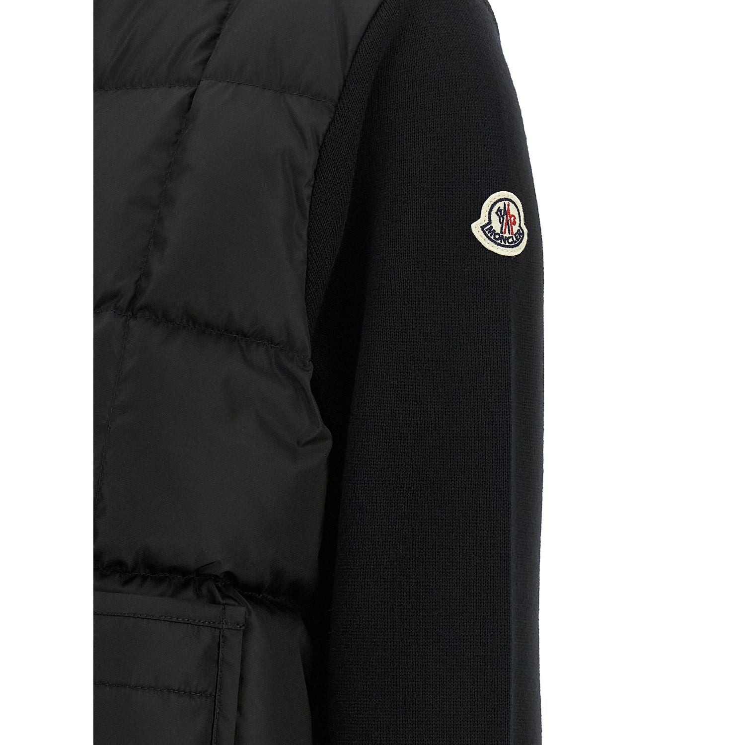 Moncler Black Virgin Wool Cardigan