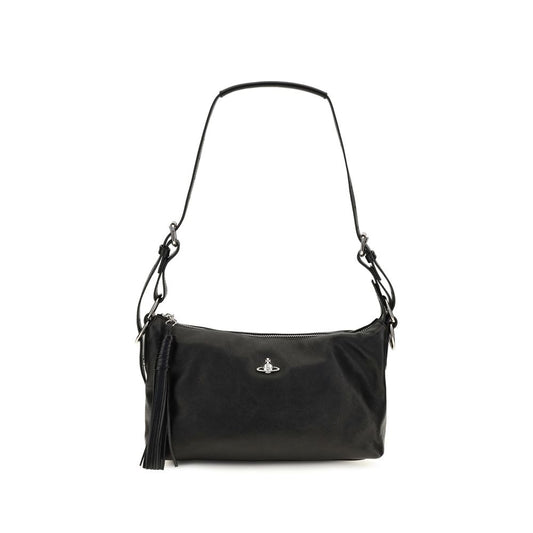 Vivienne Westwood Black Lambskin Shoulder Bag