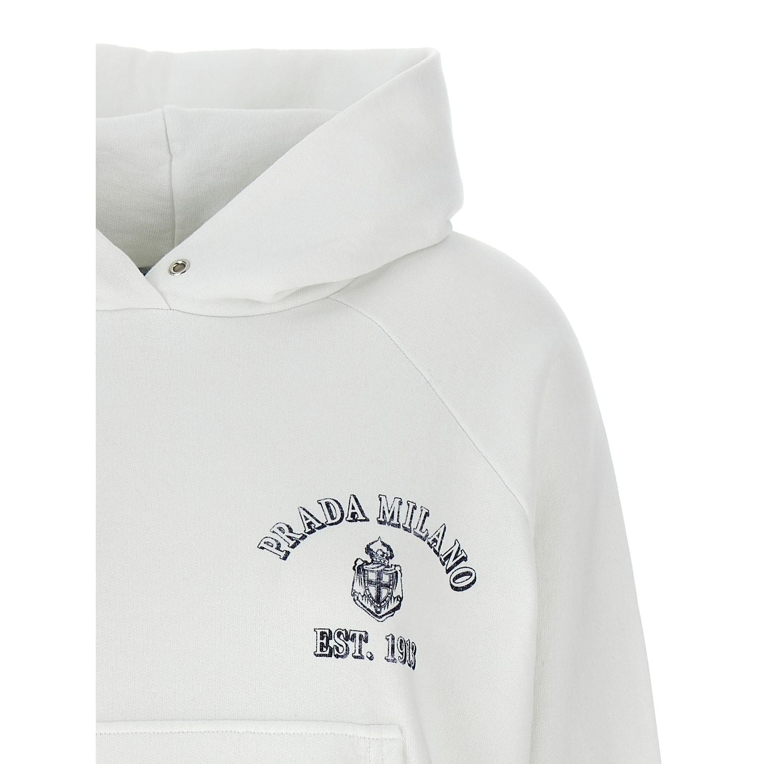 Prada White Cotton Sweatshirt