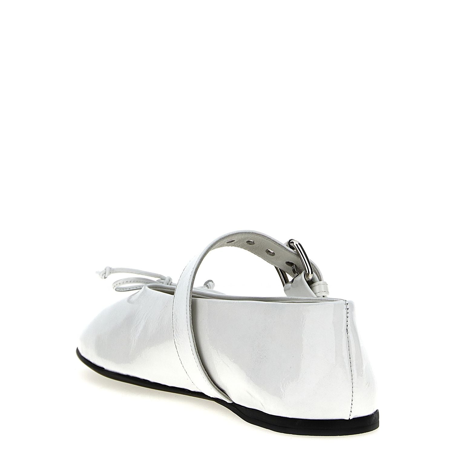 Miu Miu White Calfskin Ballet Flats