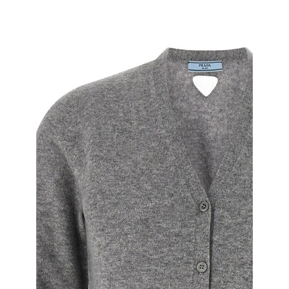 Prada Gray Cashmere Cardigan