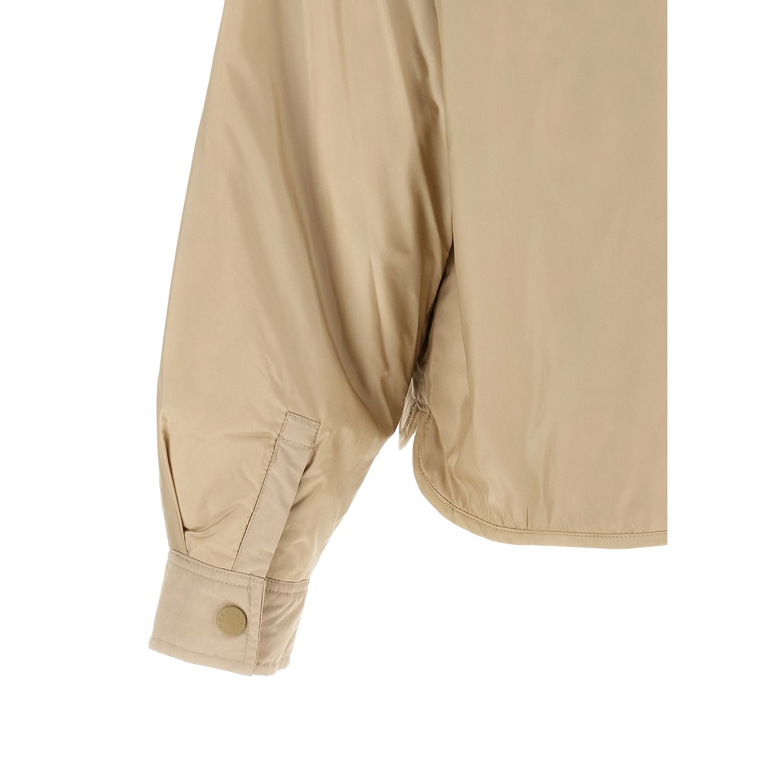 Max Mara Beige Polyester Full-Length Jacket