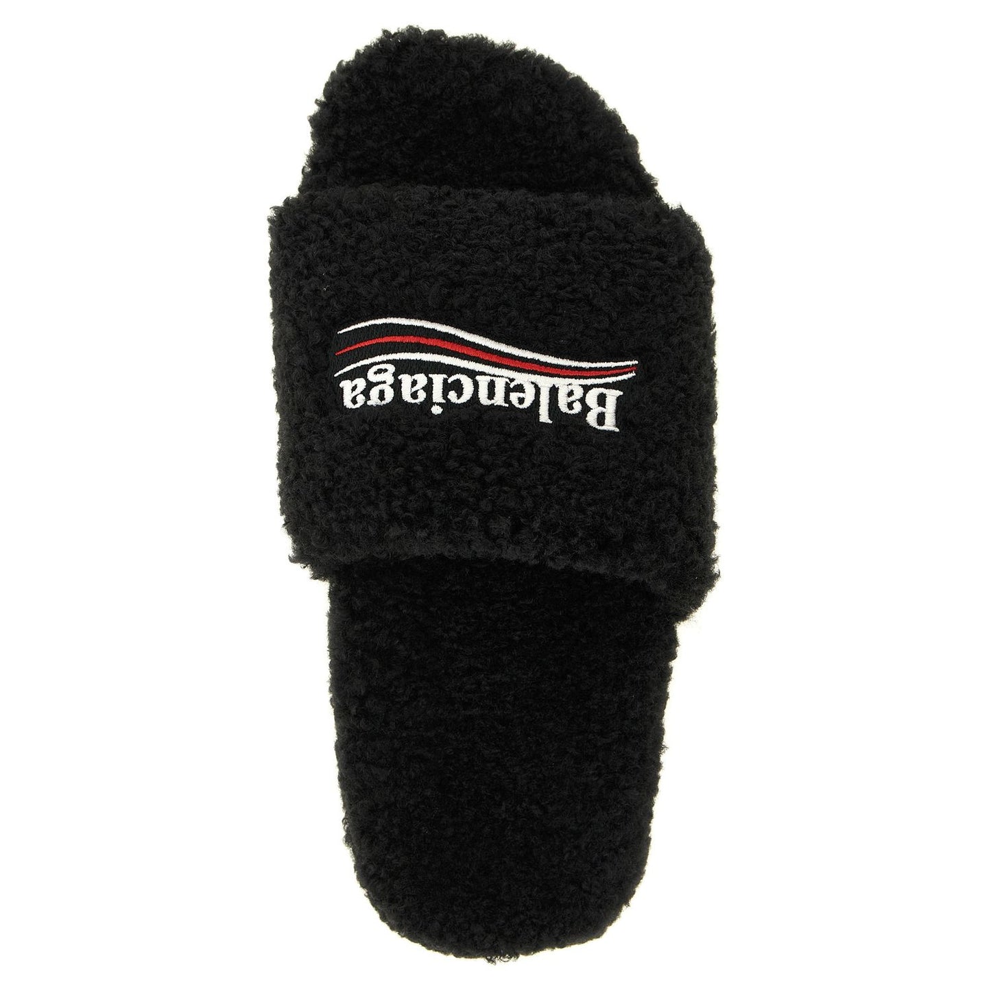 Balenciaga Black Polyester Slides