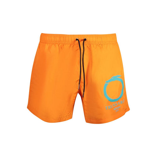 Trussardi Arancione Poliestere Uomo Swim Shorts