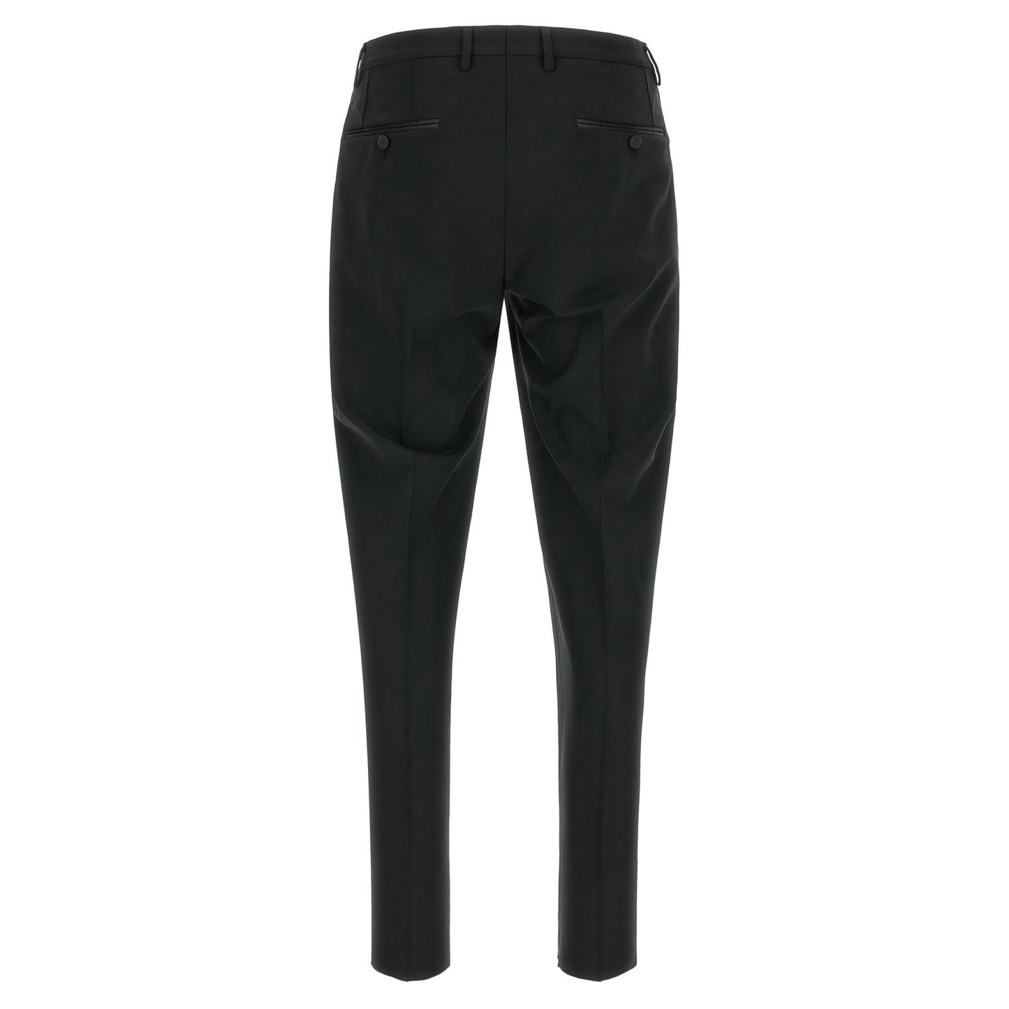 Dolce & Gabbana Black Virgin Wool Two-Piece Suit