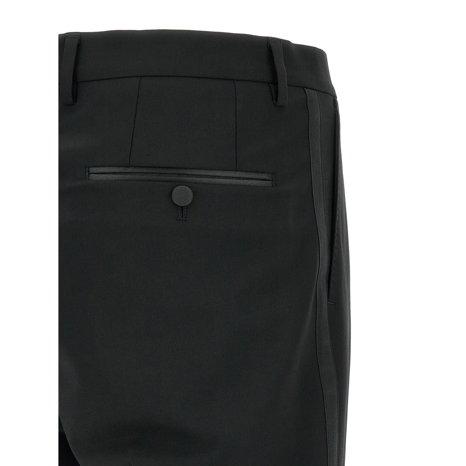 Dolce & Gabbana Black Virgin Wool Two-Piece Suit