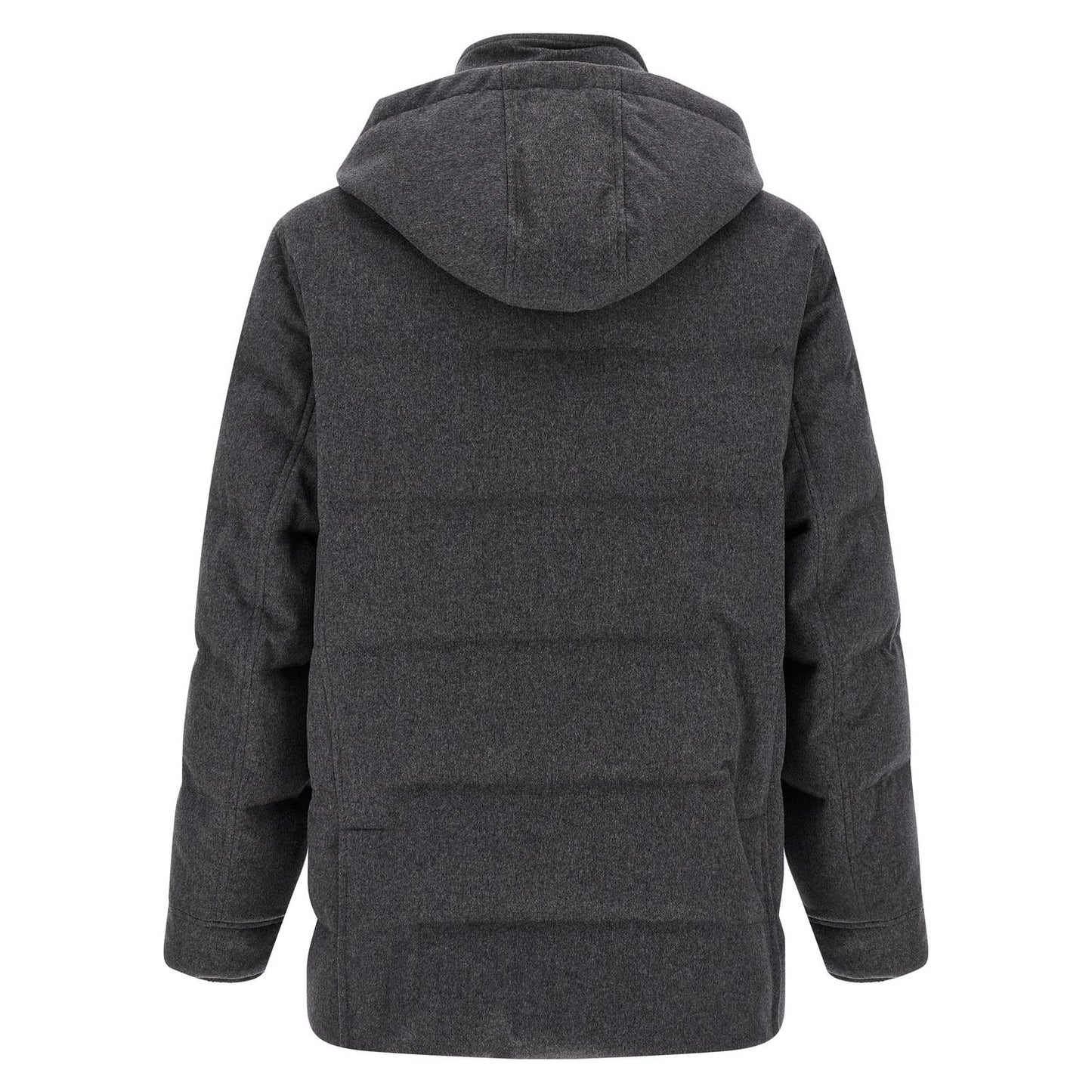 Brunello Cucinelli Gray Wool Parka