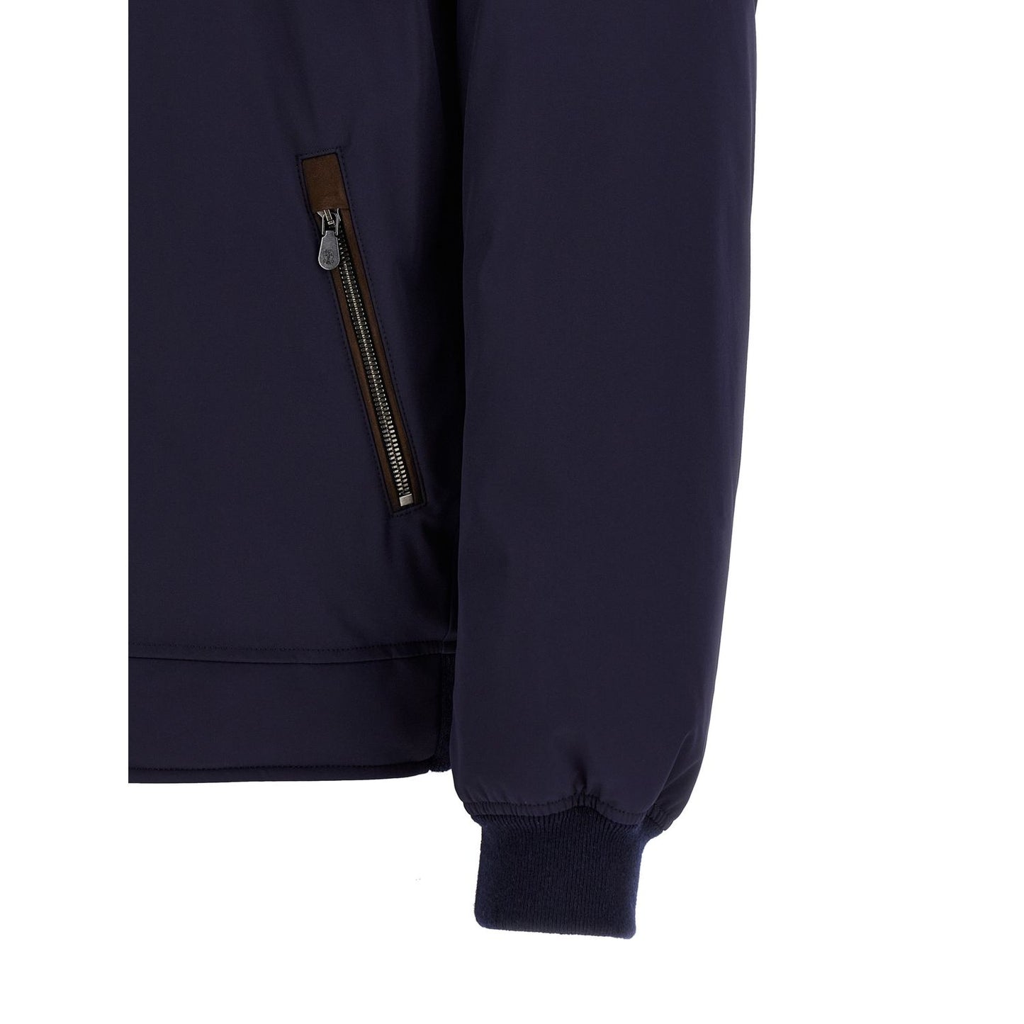 Brunello Cucinelli Blue Polyamide Full-Length Jacket