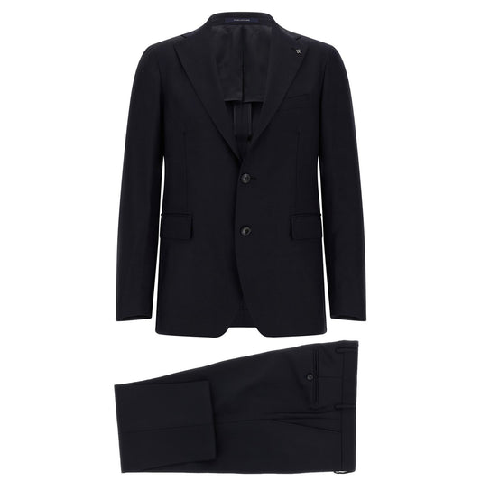 Tagliatore Blue Virgin Wool Two-Piece Suit