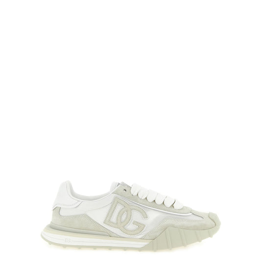 Dolce & Gabbana Beige Polyamide Athletic Sneakers