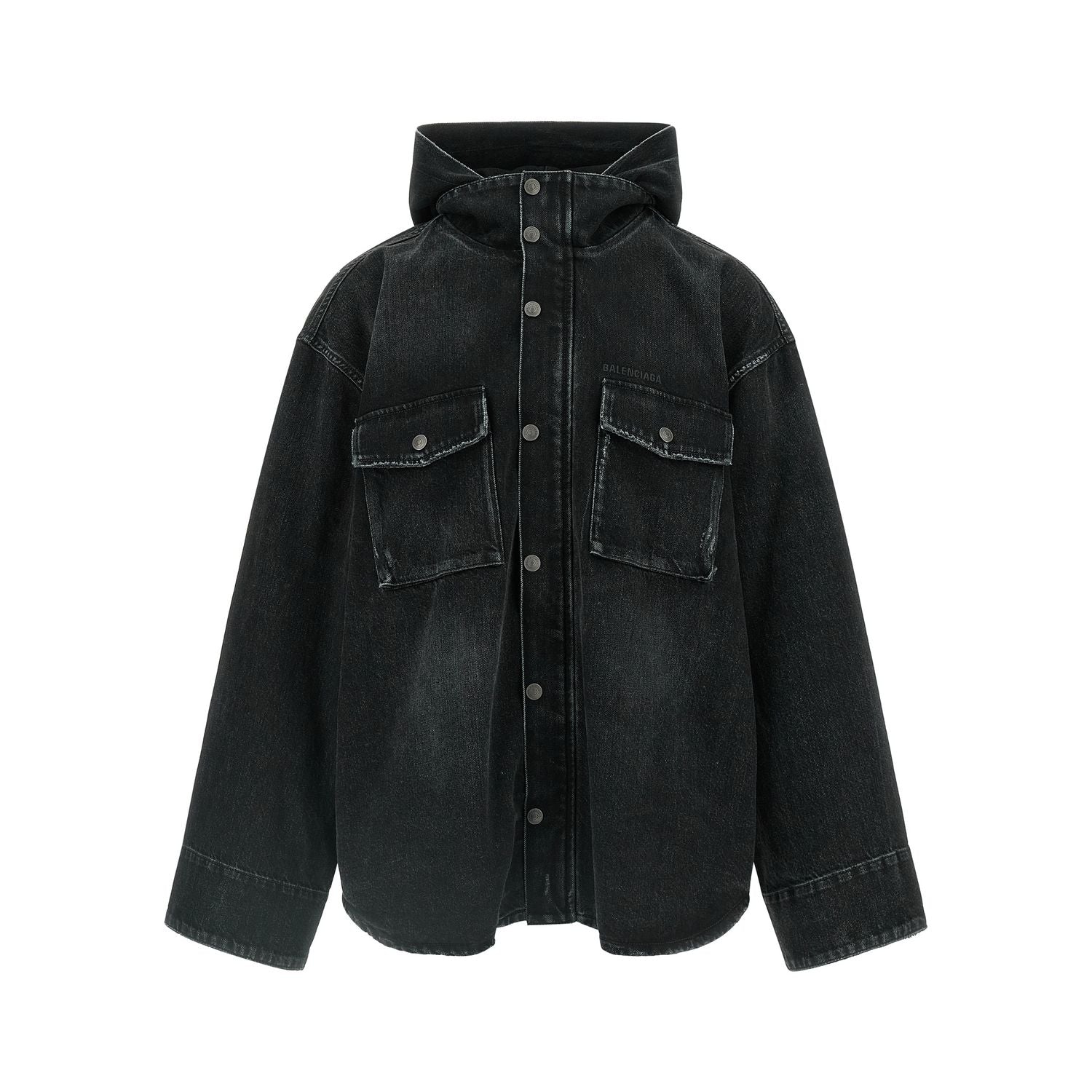 Balenciaga Black Cotton Denim Jacket