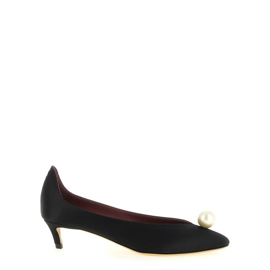 Magda Butrym Black Viscose Mid Heel Pumps
