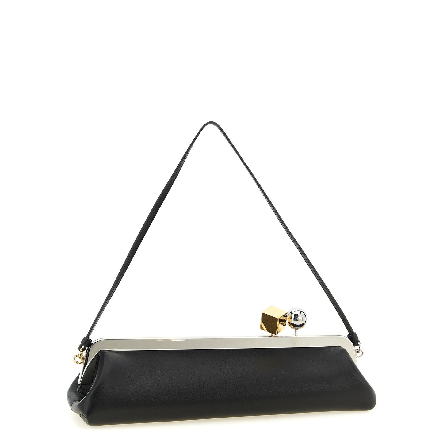 Jacquemus Black Lamb Leather La Pochette Salon Clutch Bag