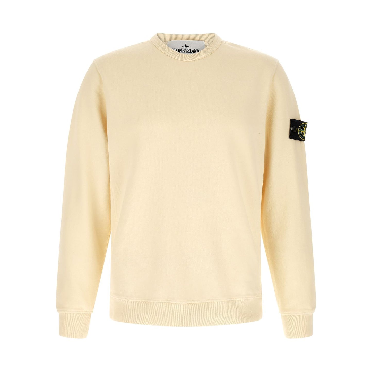 Stone Island White Cotton Sweatshirt