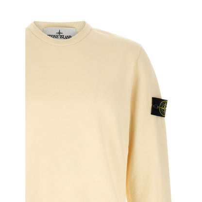 Stone Island White Cotton Sweatshirt