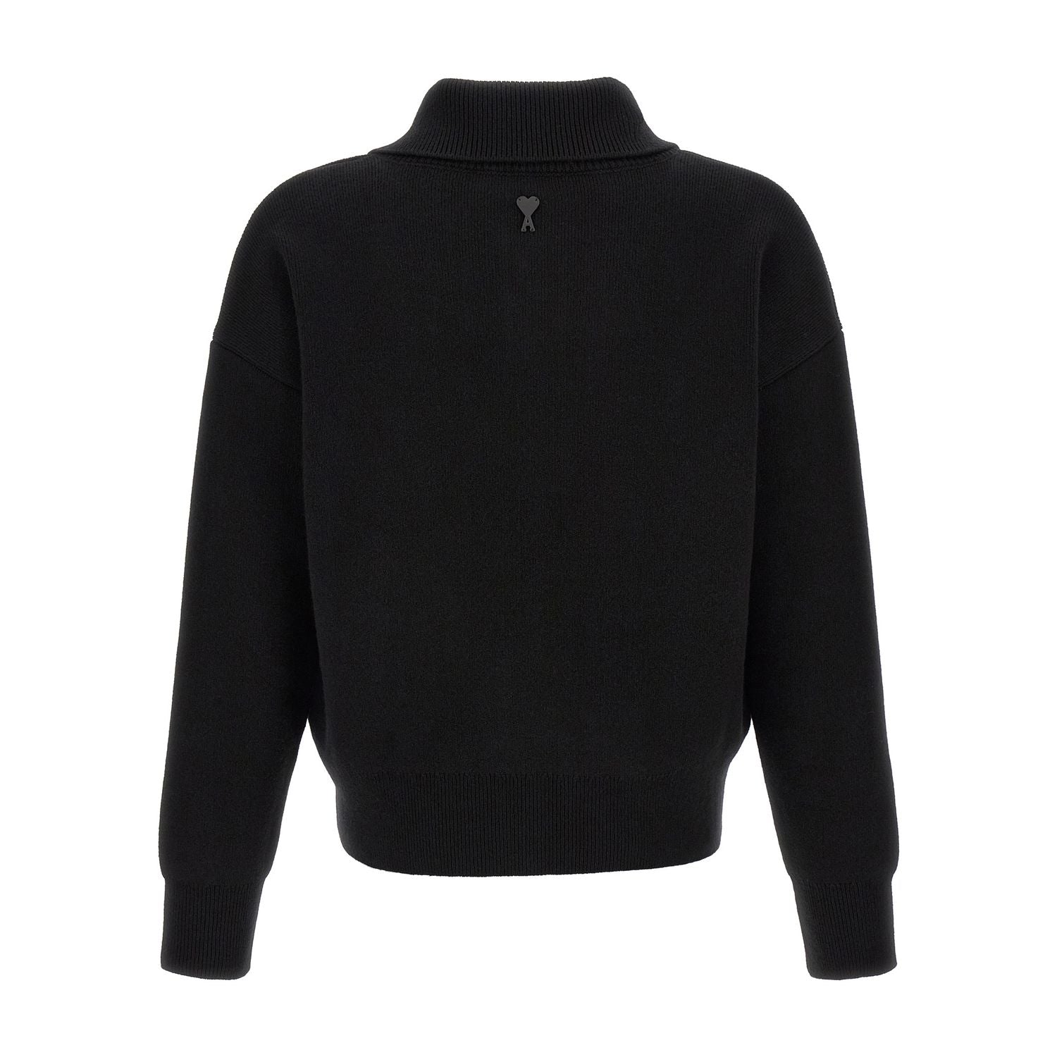 Ami Paris Black Wool Cardigan