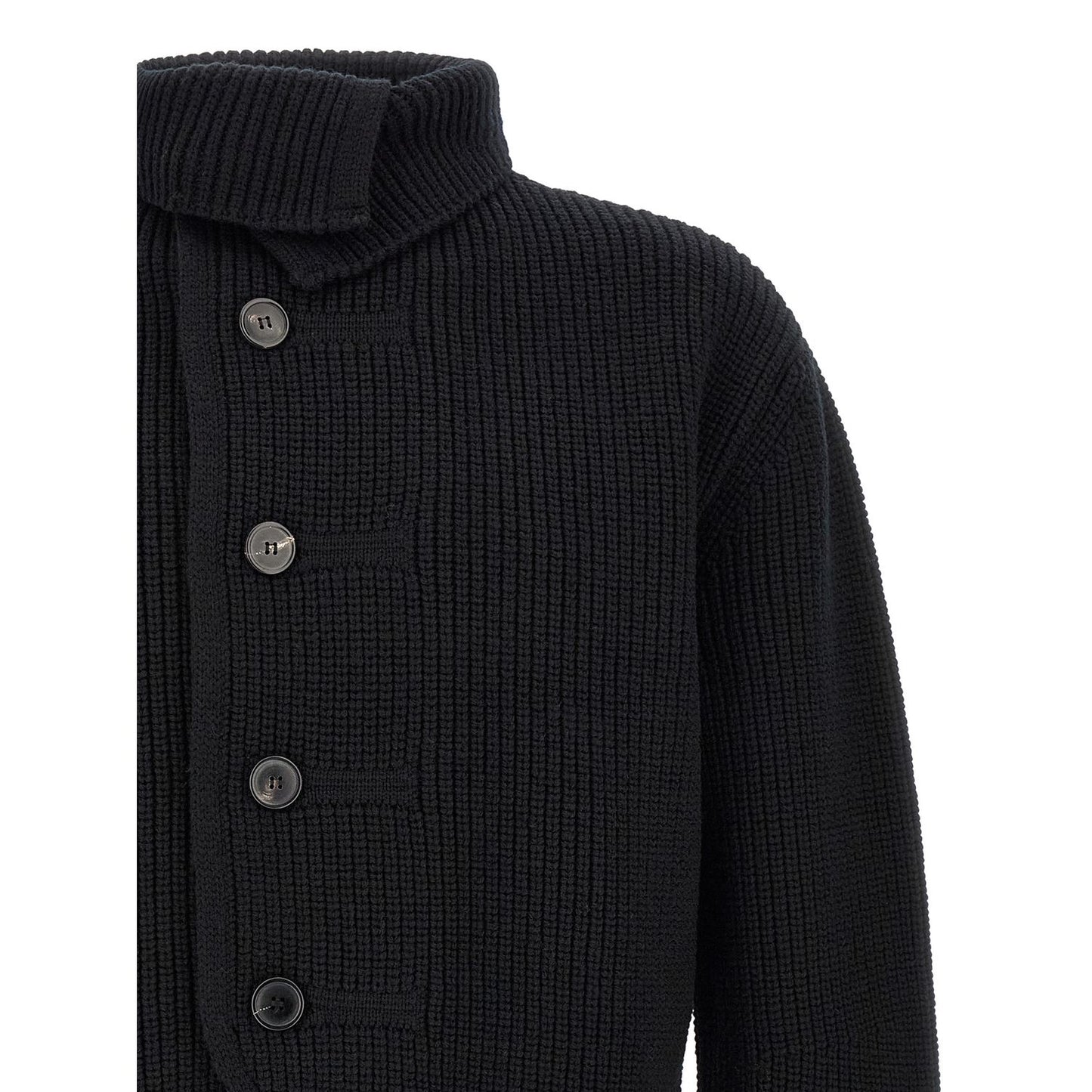 Dries Van Noten Blue Wool Cardigan