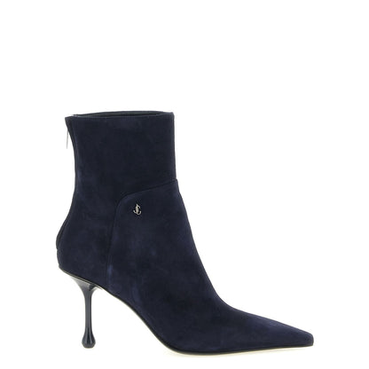 Jimmy Choo Blue Leather Ankle Boots