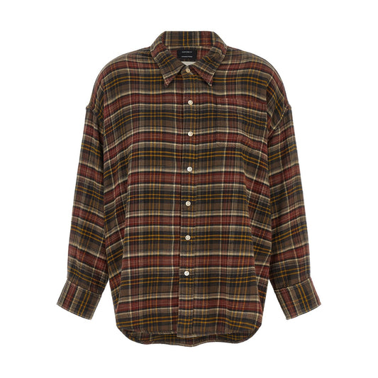 R13 Brown Cotton Blouse