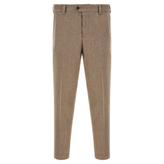 PT Torino Beige Virgin Wool Casual Pants