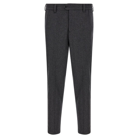 PT Torino Gray Virgin Wool Dress Pants