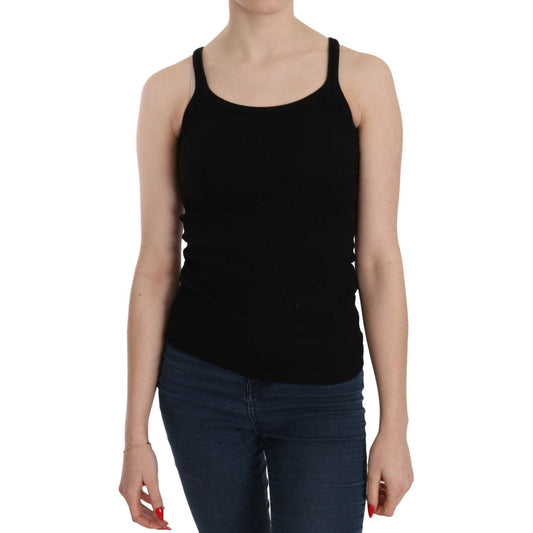 PINK MEMORIES Black Sleeveless Spaghetti Strap Blouse