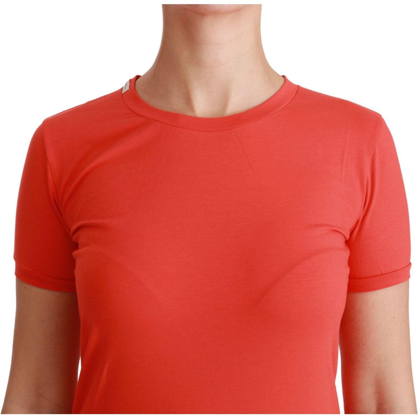 Dolce & Gabbana Red Crewneck Short Sleeve T-shirt Cotton Top Dolce & Gabbana