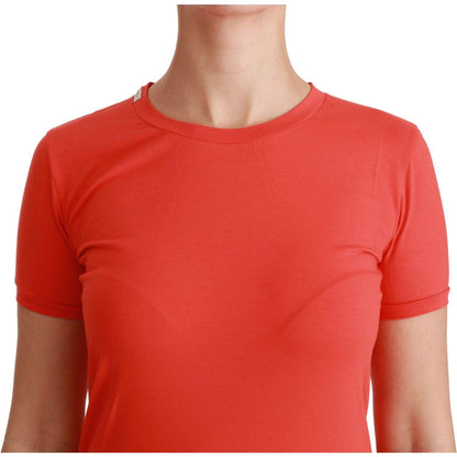 Dolce & Gabbana Red Crewneck Short Sleeve T-shirt Cotton Top Dolce & Gabbana