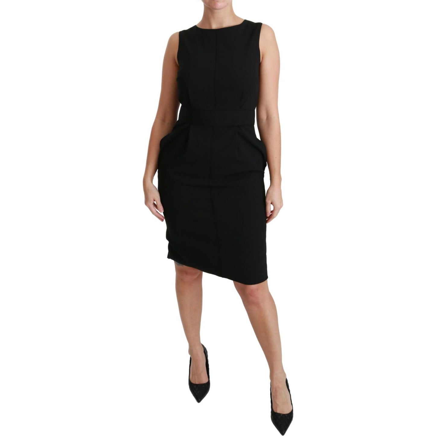Dolce & Gabbana Black Sheath Stretch Formal Dress Dolce & Gabbana