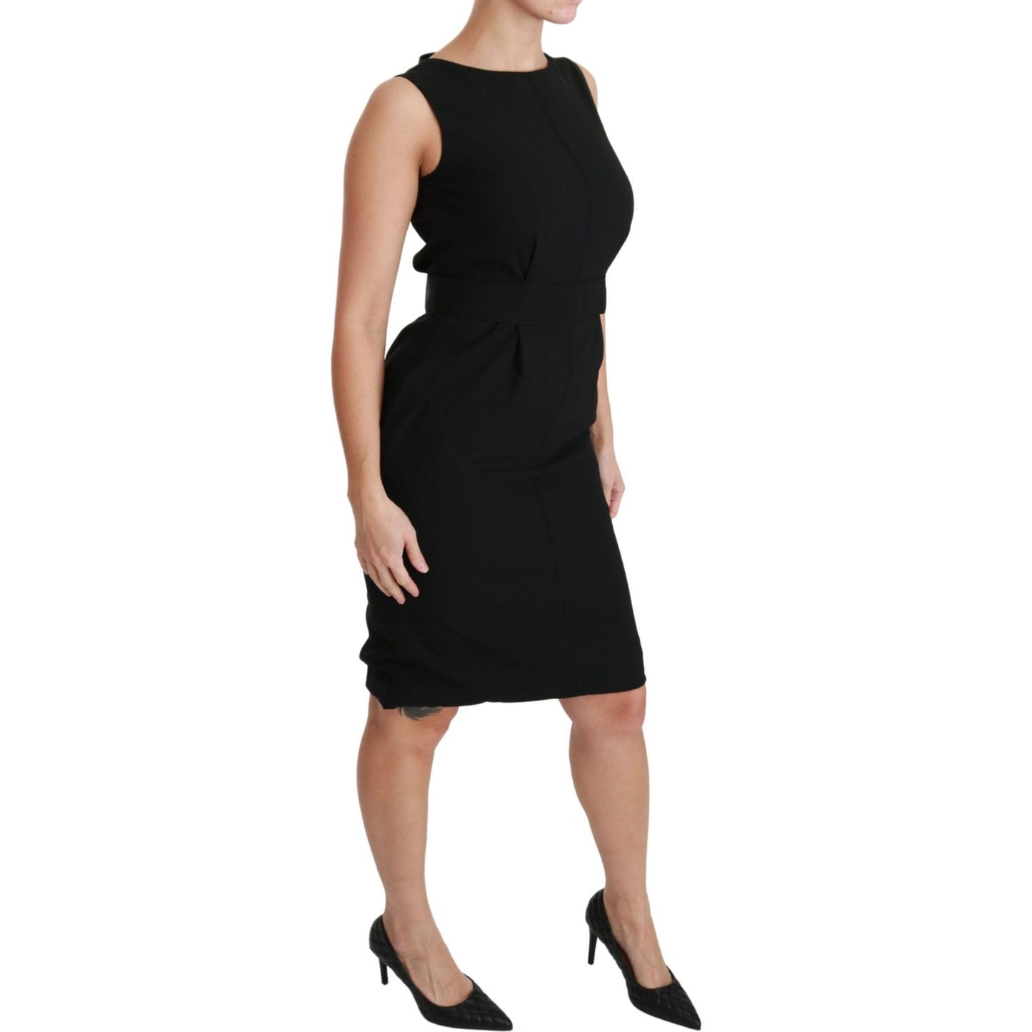 Dolce & Gabbana Black Sheath Stretch Formal Dress Dolce & Gabbana