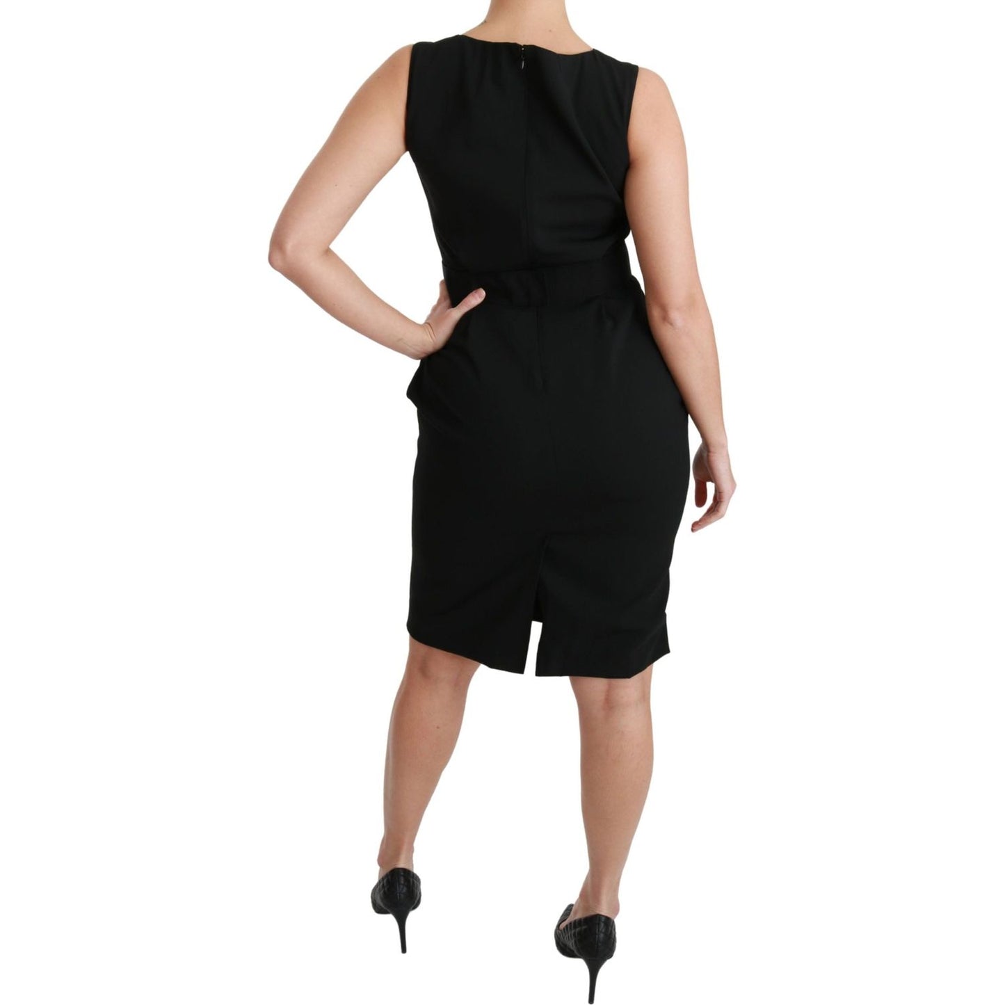 Dolce & Gabbana Black Sheath Stretch Formal Dress Dolce & Gabbana