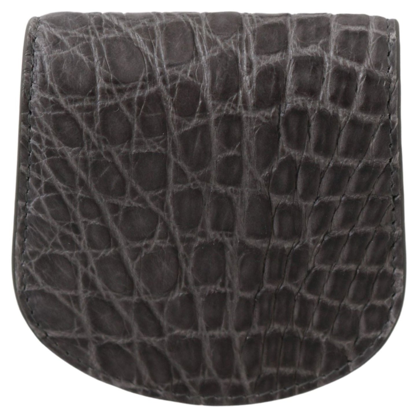 Dolce & Gabbana Gray Exotic Skin Condom Case Holder Pocket Wallet