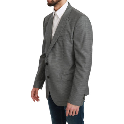 Dolce & Gabbana Gray Slim Fit Formal MARTINI Blazer Dolce & Gabbana